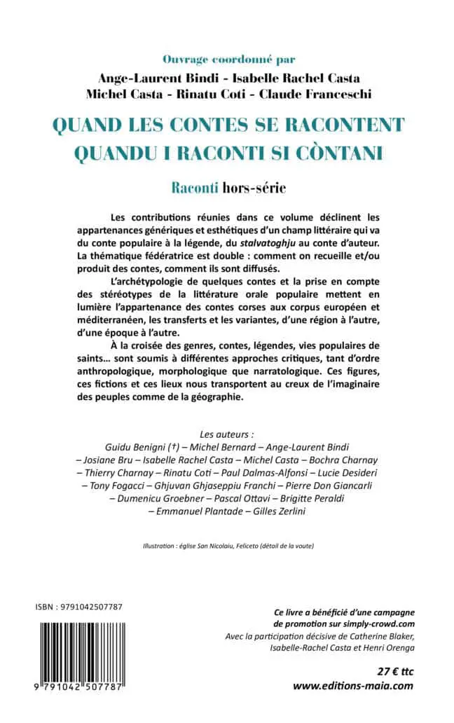 Raconti Hors série - Quand les contes se racontent - Quandu i raconti si còntani - Ange-Laurent Bindi - Isabelle Rachel Casta - Michel Casta - Rinatu Coti - Claude Franceschi