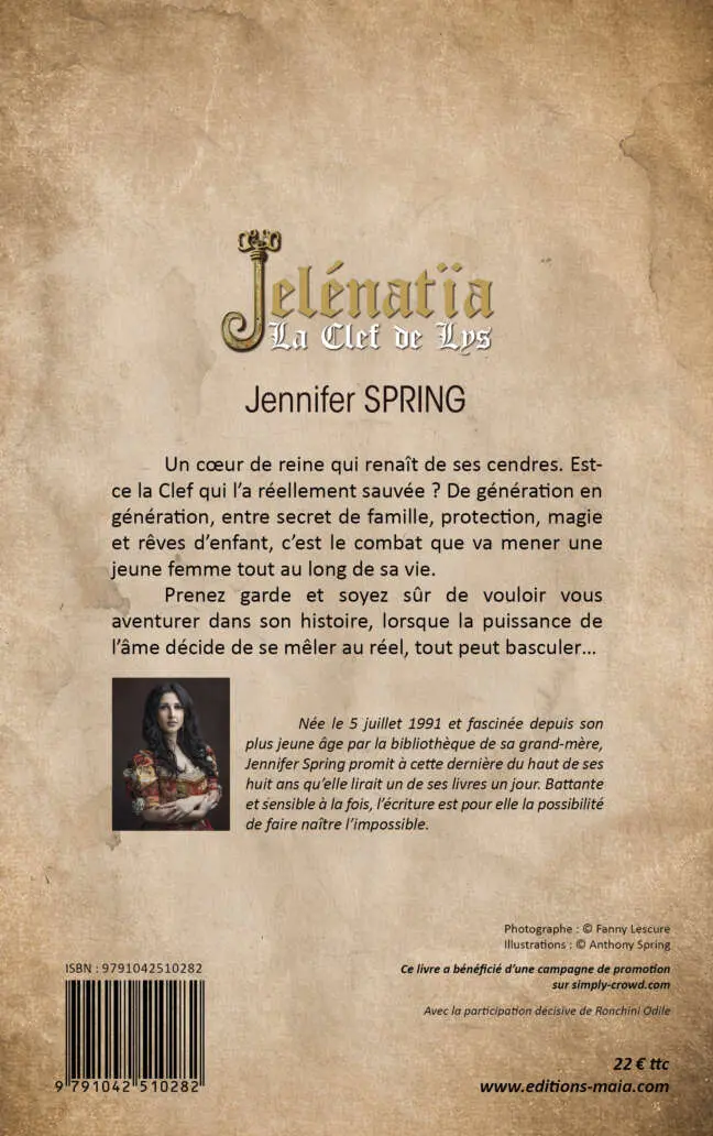 Jennifer Spring - Jelénatïa - La Clef de Lys