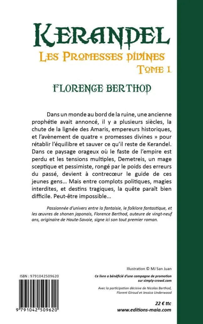 Florence Berthod - Kerandel - Les Promesses divines - Tome 1